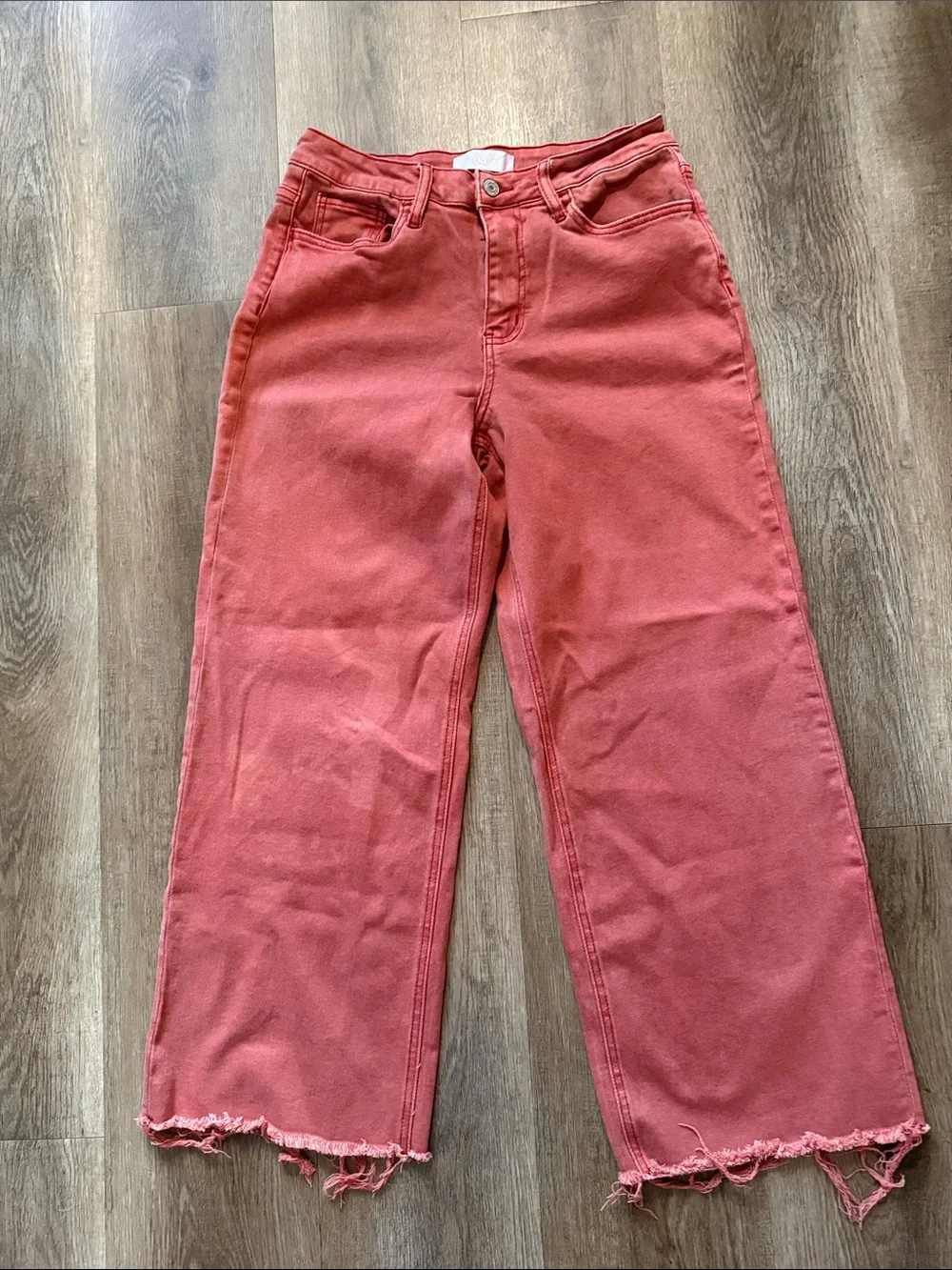 Vervet Russet - High Rise 90's Vintage Hem Detail Flare Jeans - Picture 3 of 14